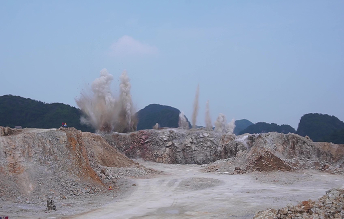 Dịch vụ nổ mìn trọn gói, nghiệm thu theo m3 đất đá nổ mìn